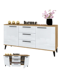KOMODA HANA 3S CZARNE SCANDI 150