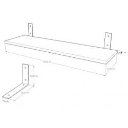 PÓŁKA DIANA 80 CM DĄB CRAFT