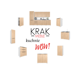 Szafka Kuchenna Wisząca Górna Premium KIRA Biała Artisan 50cm tip-on Blum