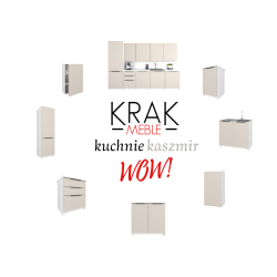 Szafka Kuchenna Wisząca Górna Premium KIRA Biała Kaszmir 50cm tip-on Blum