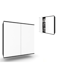 Szafka Kuchenna Wisząca Górna Premium KIRA Czarna Biała 80cm tip-on Blum