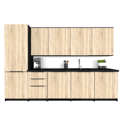 Szafka Kuchenna Wisząca Górna Premium KIRA Czarna Sonoma 40cm tip-on Blum