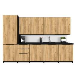 Szafka Kuchenna Wisząca KIRA Czarna Dąb Craft 80cm Cichy Domyk tip-on Blum