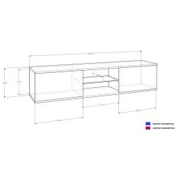 SZAFKA RTV GLORIA + LED