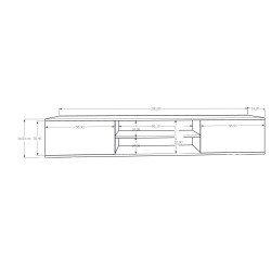 SZAFKA RTV KING BLACK 200